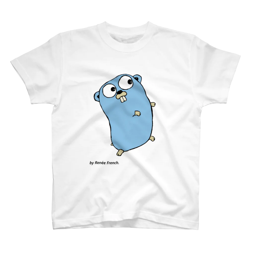 pyon4pyonのBlue Gopher くん スタンダードTシャツ