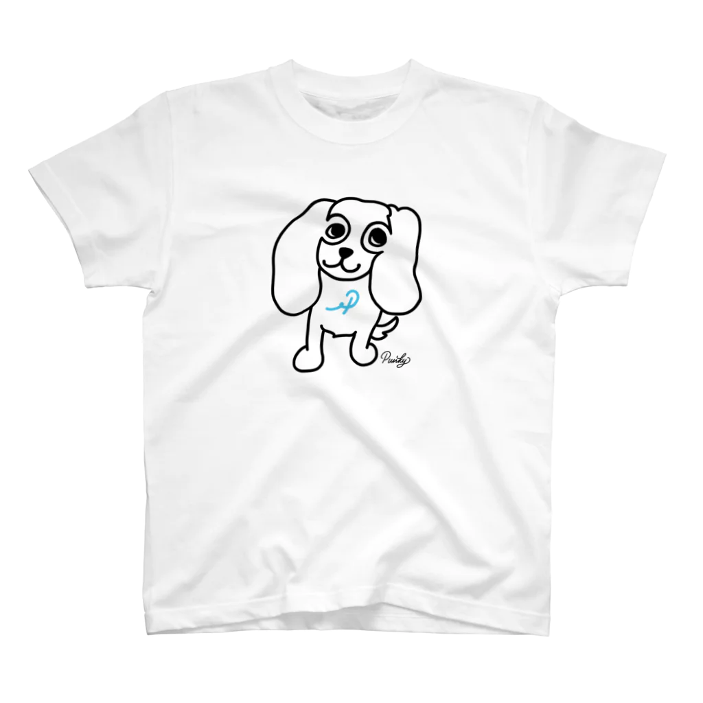 パンキーくんのパンキー くん　モノライン　ウォッシュTシャツ スタンダードTシャツ