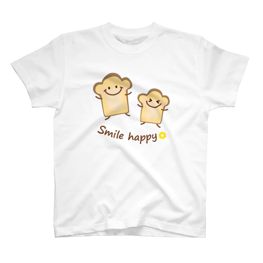 little lion house公式ショップ（大人のためのねこ）のスマイルハッピーなふわふわ食パン スタンダードTシャツ