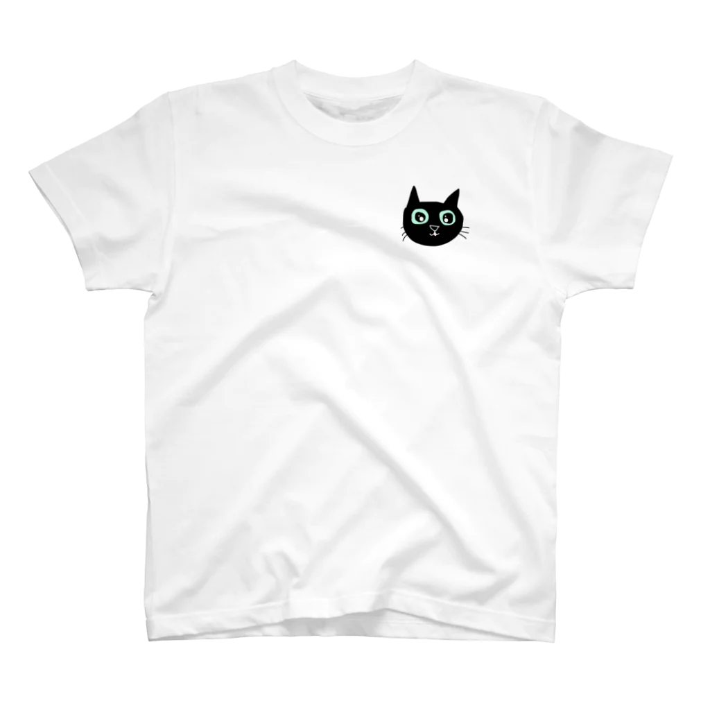 手毬寿司子🐱🍣のゆるねこ（黒猫） スタンダードTシャツ