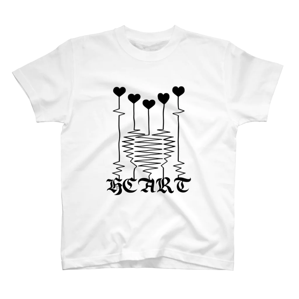 AVARE-アヴァール-のHEART【黒】 スタンダードTシャツ