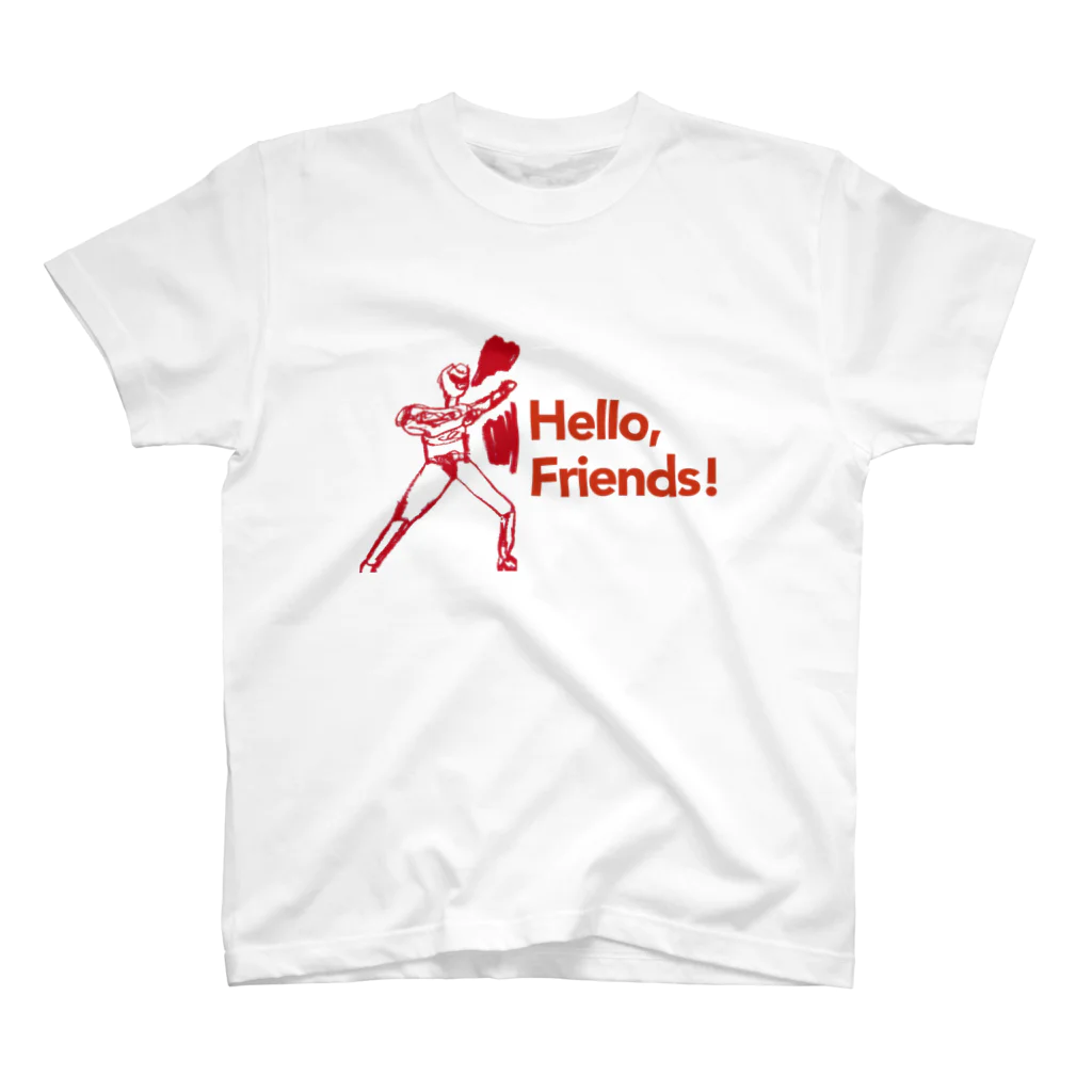 CANNOW WONDERLANDの「Hello, Friends!」ヒーロー Regular Fit T-Shirt