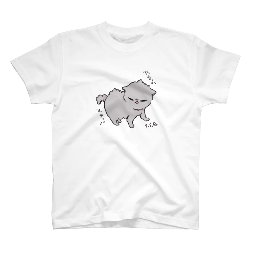 アライグマ製作所（SUZURI)のしぐれちゃんのやんのかステップ文字 티셔츠