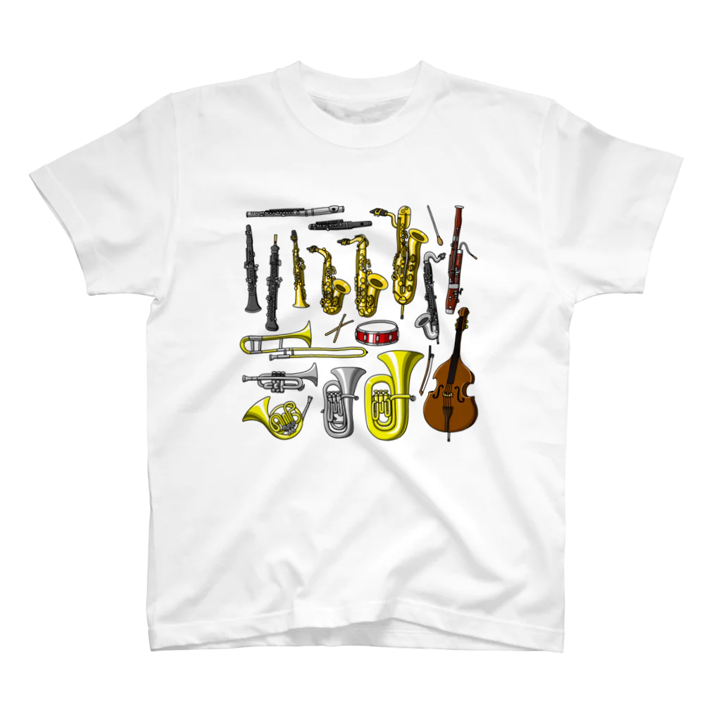  ふじねこ屋の吹奏楽楽器大集合 Regular Fit T-Shirt