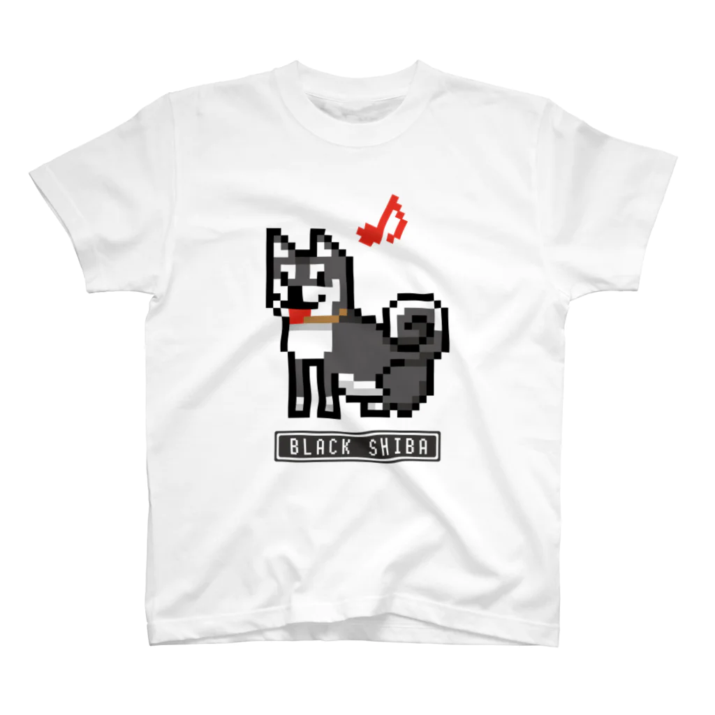 エメ・ファクトリーの8bit黒柴グッズ スタンダードTシャツ