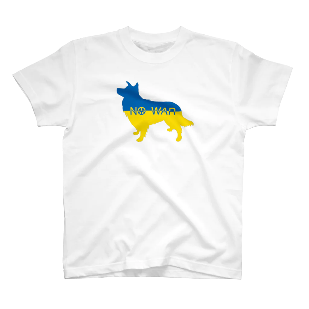 Familyの🇺🇦ウクライナ緊急チャリティー🇺🇦ボーダーコリー Family＊border_NoWar スタンダードTシャツ