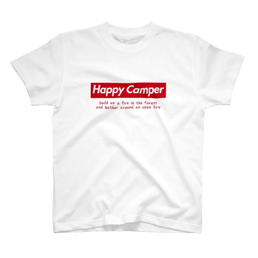 go campingのHappy Camper（red） Regular Fit T-Shirt
