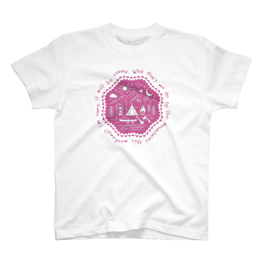 go campingのcamp site（peach） スタンダードTシャツ