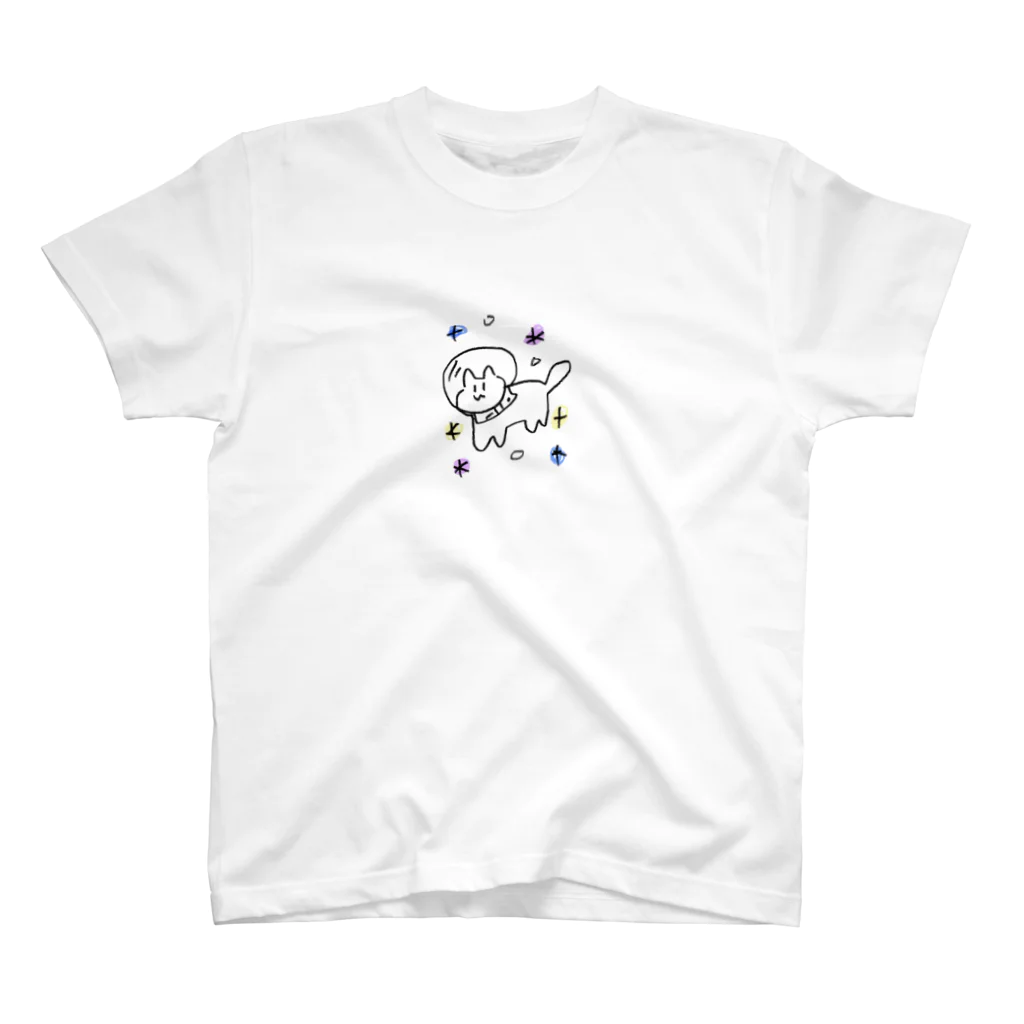 宇宙人のただよう猫 スタンダードTシャツ