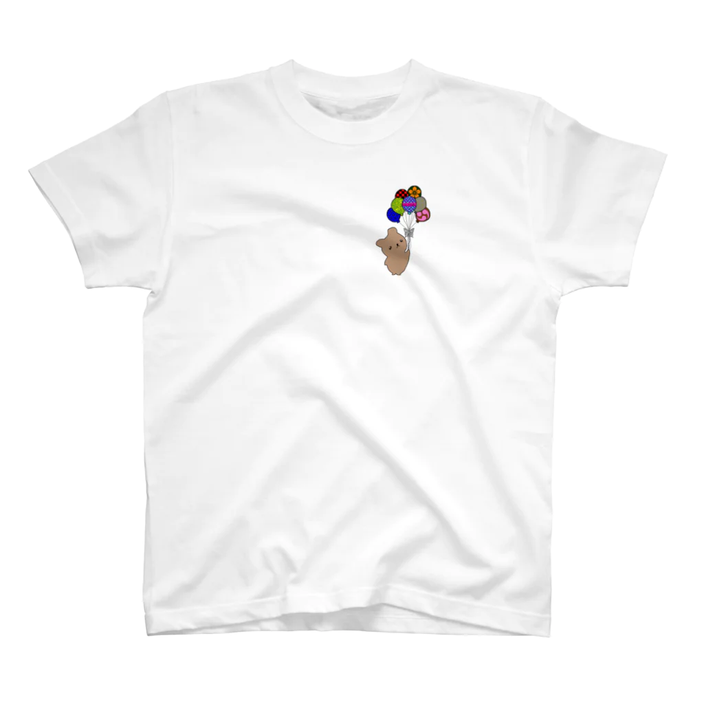 one minute shopのクマと風船 Regular Fit T-Shirt