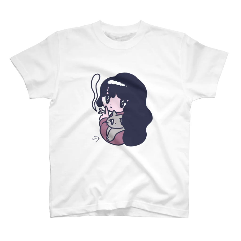 微々子(Viviko)のねことタバコと私 スタンダードTシャツ