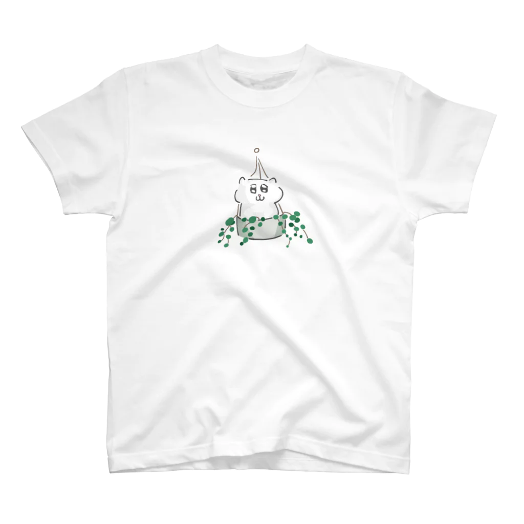 けちゃっぷごはんのお店のワイヤープランツ猫ちゃん スタンダードTシャツ