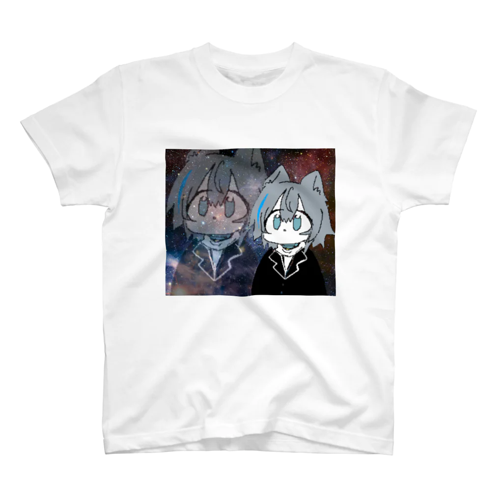 猫神の露店の猫神　しゅらんのスペースキャットシリーズ スタンダードTシャツ