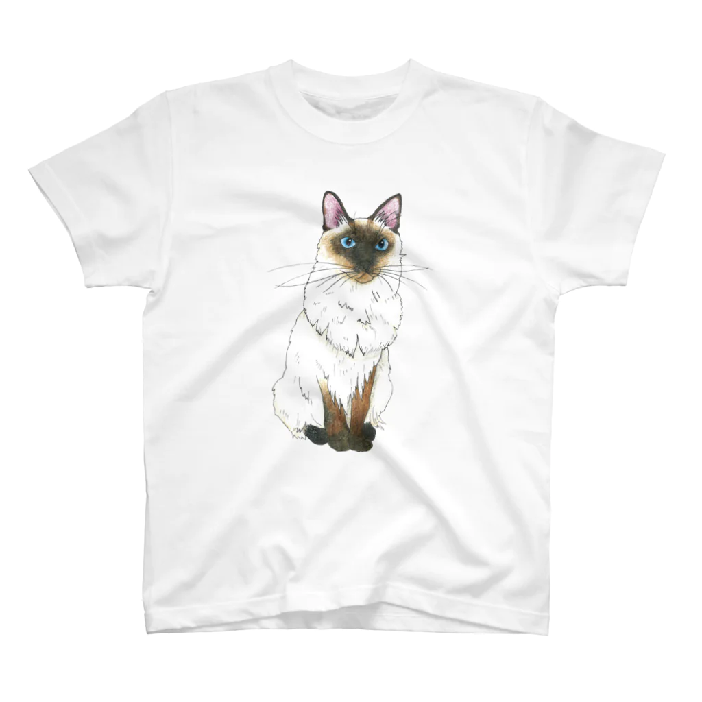 いぶりねっこのシャム猫のウラン Regular Fit T-Shirt