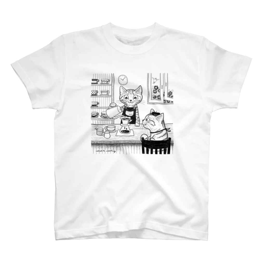 ねこびとミーティングのお店のnekobito_cafe スタンダードTシャツ