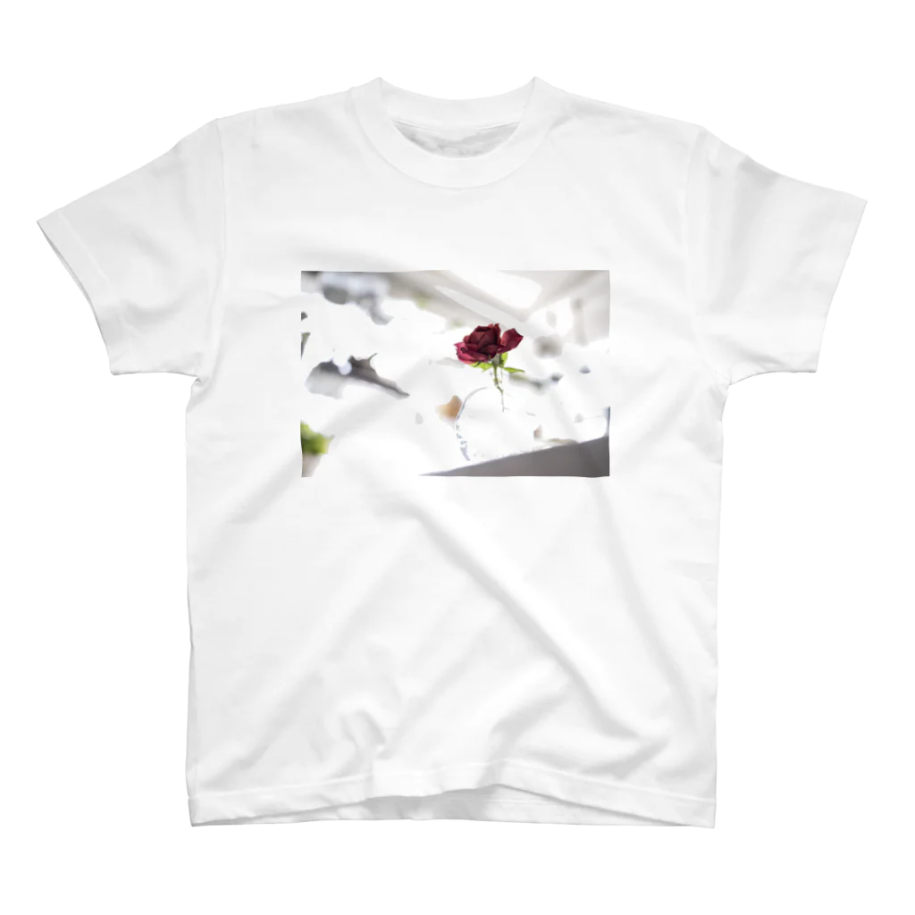 Pokoのボタニカルショップの薔薇（ブラックティー）-01 スタンダードTシャツ