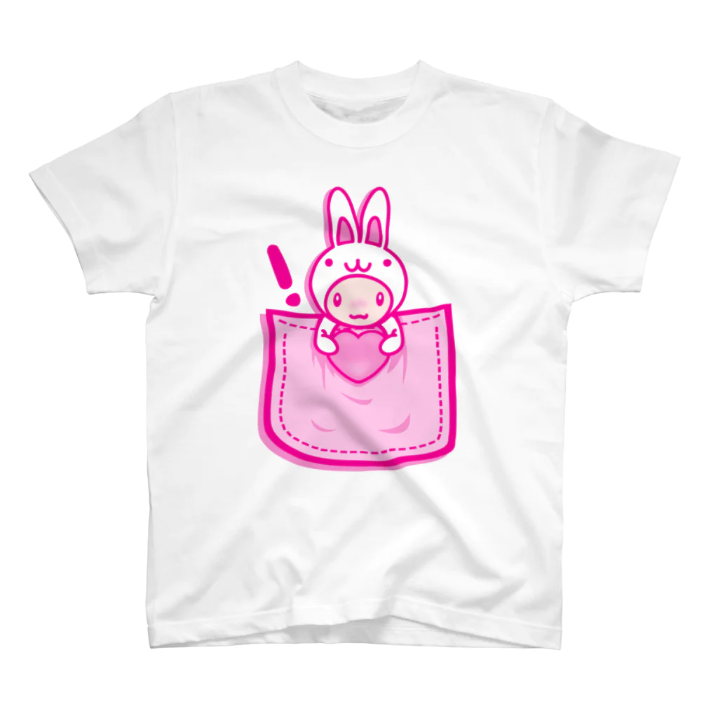 AURA_HYSTERICAのRabbit_in_the_Pocket スタンダードTシャツ