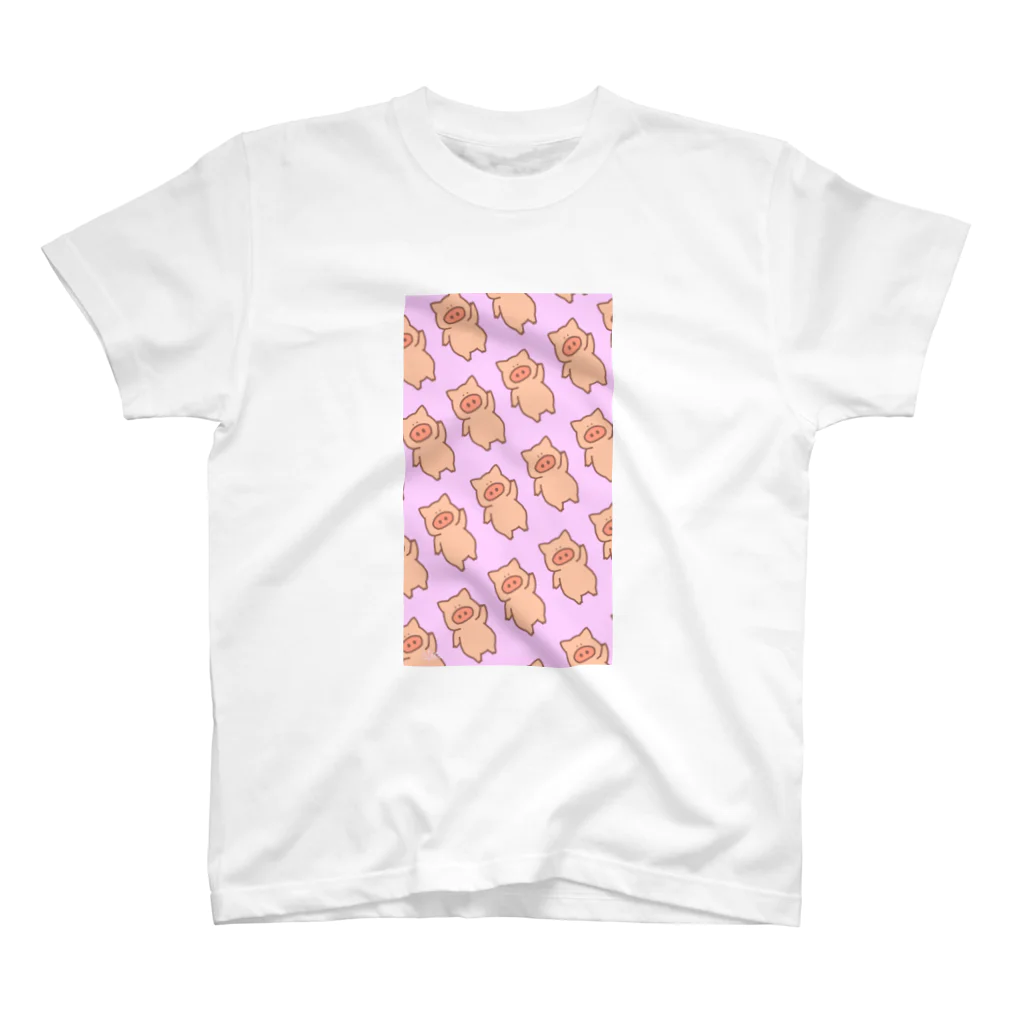 ぶーたんと仲間たちのぶーたん(ピンク) スタンダードTシャツ