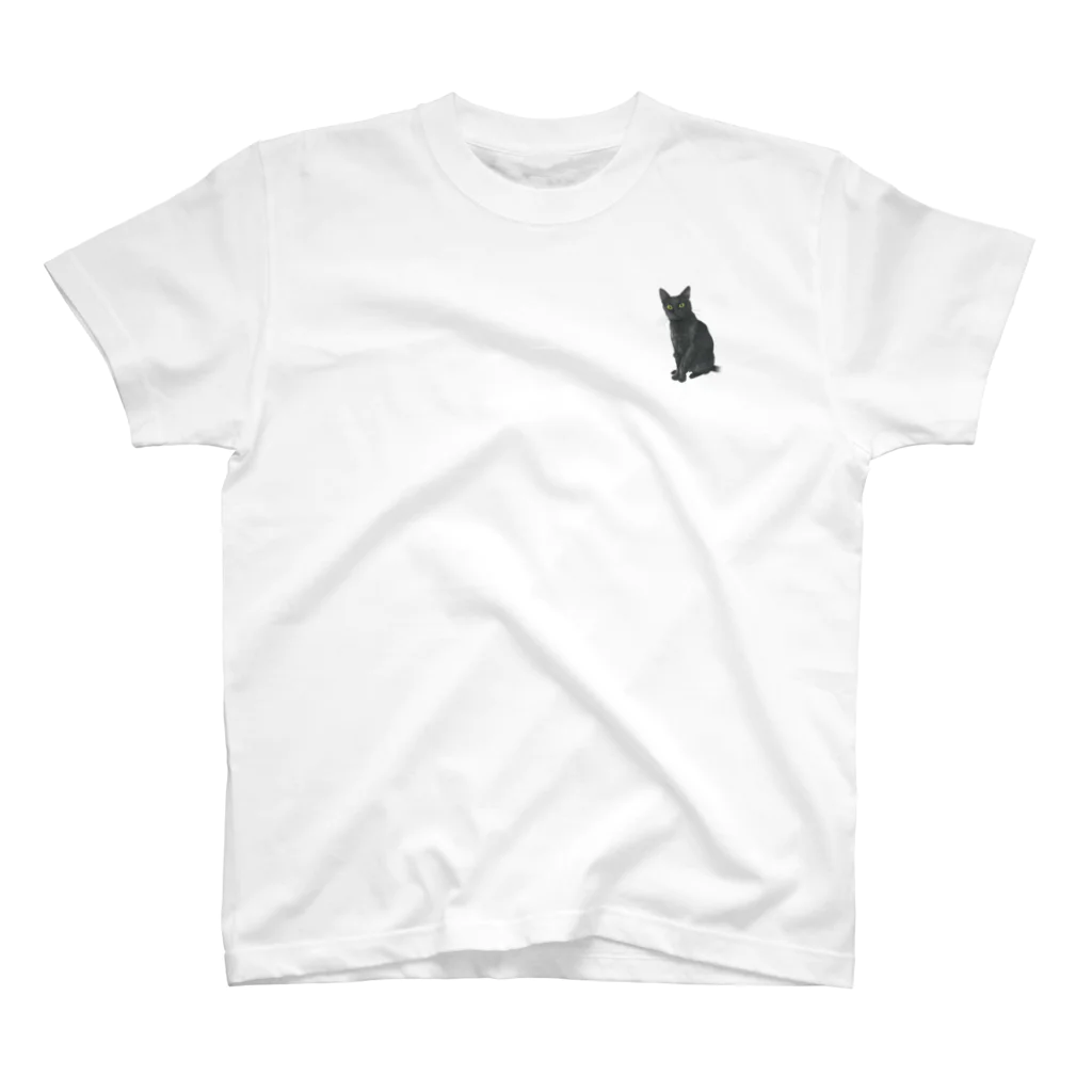 いぶりねっこのひかえめ猫クロロ スタンダードTシャツ