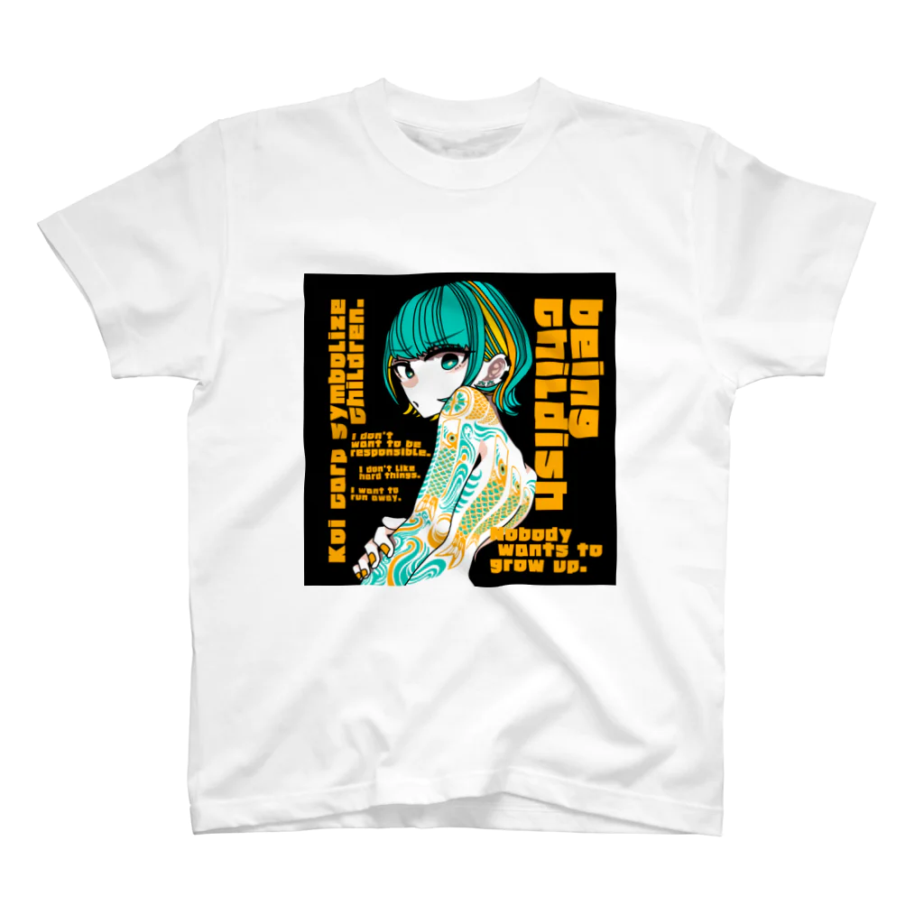 おにぎりまんSUZURI支店のタトゥー姉さん Regular Fit T-Shirt