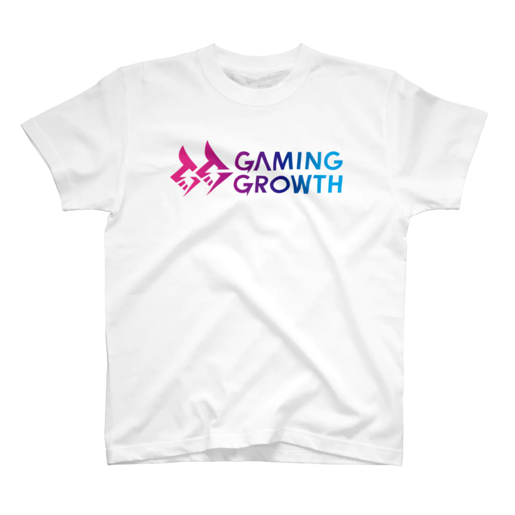 土屋李央のGaming BASE 番組グッズSHOPのGaming Growth 半袖Tシャツ（ロゴカラーver） Regular Fit T-Shirt