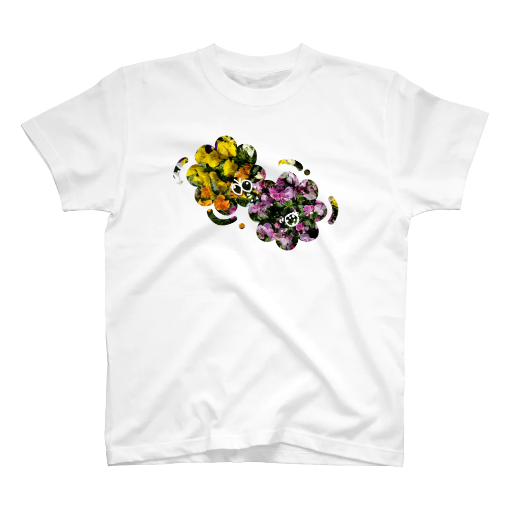 星屑の街の花壇　パンジー　ビオラ スタンダードTシャツ