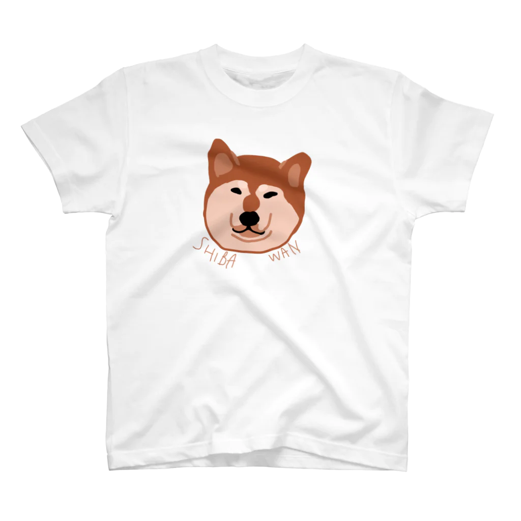 柴犬と柴犬の柴犬れんげ スタンダードTシャツ