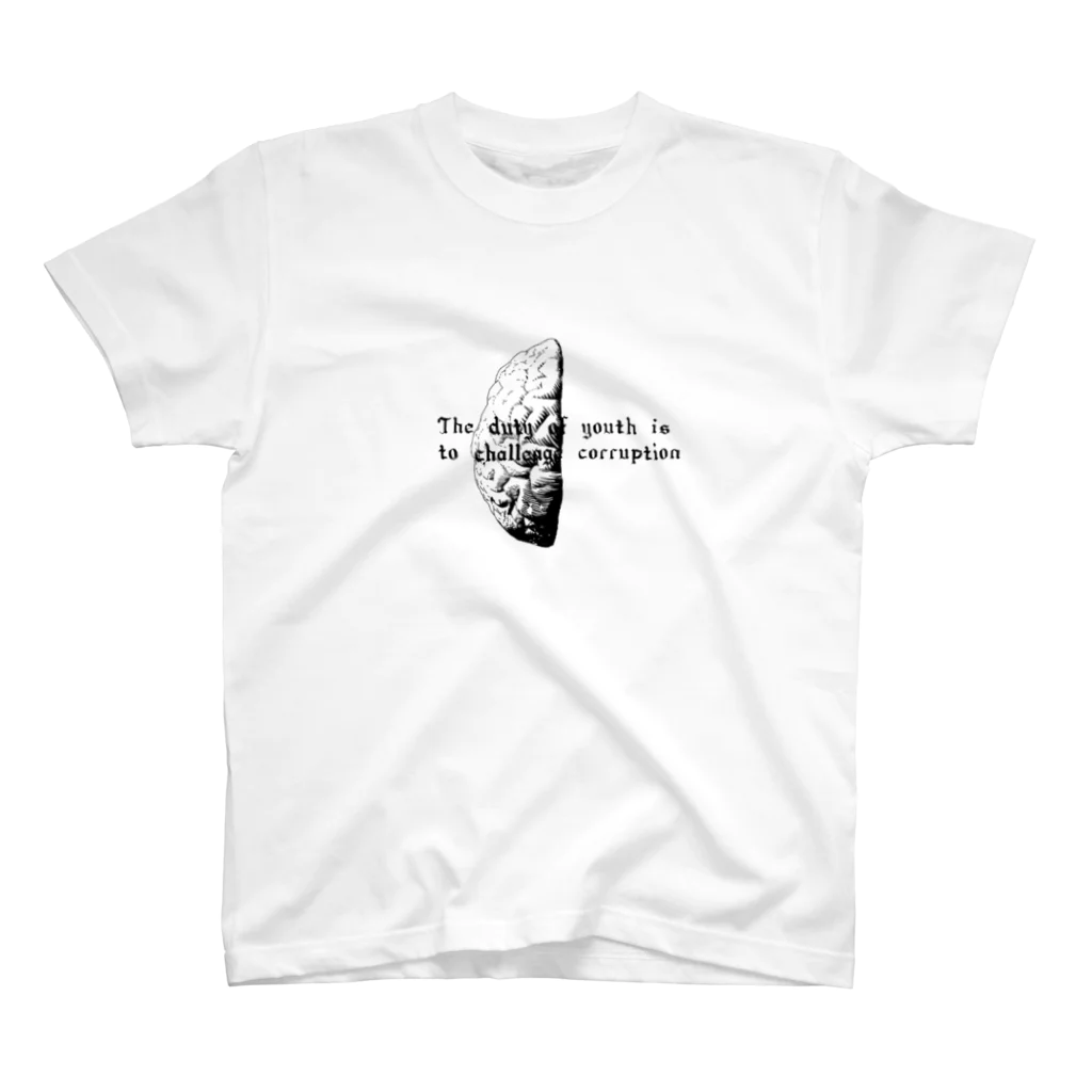 とりしのbrain T-shirts white  スタンダードTシャツ