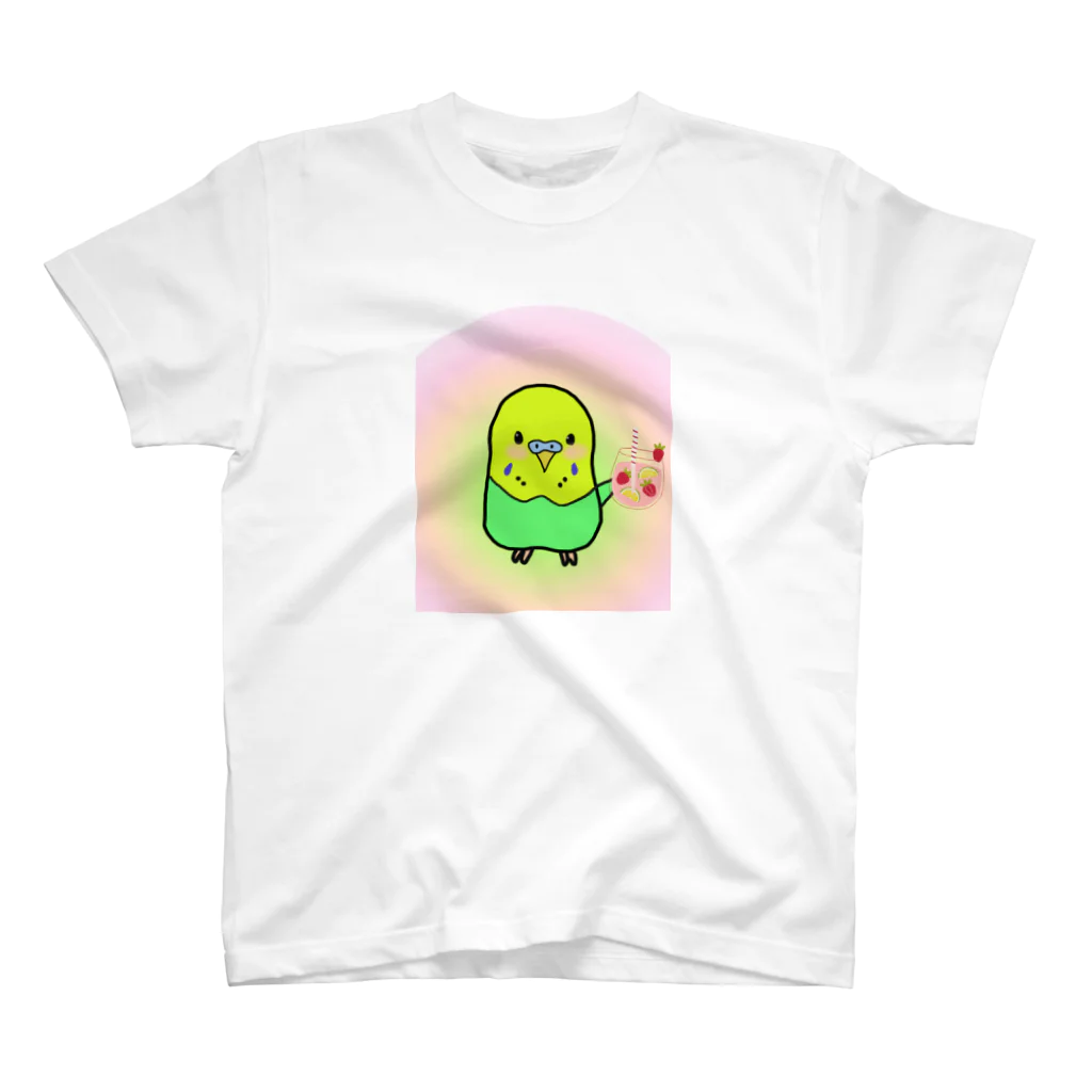 kotoriのセキセイインコ緑　ふくちゃんグッズ スタンダードTシャツ