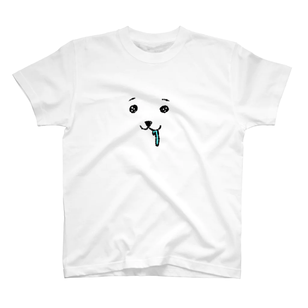 しらいちゃんお絵かきショップのおやつ待ちヨダレ犬 Regular Fit T-Shirt