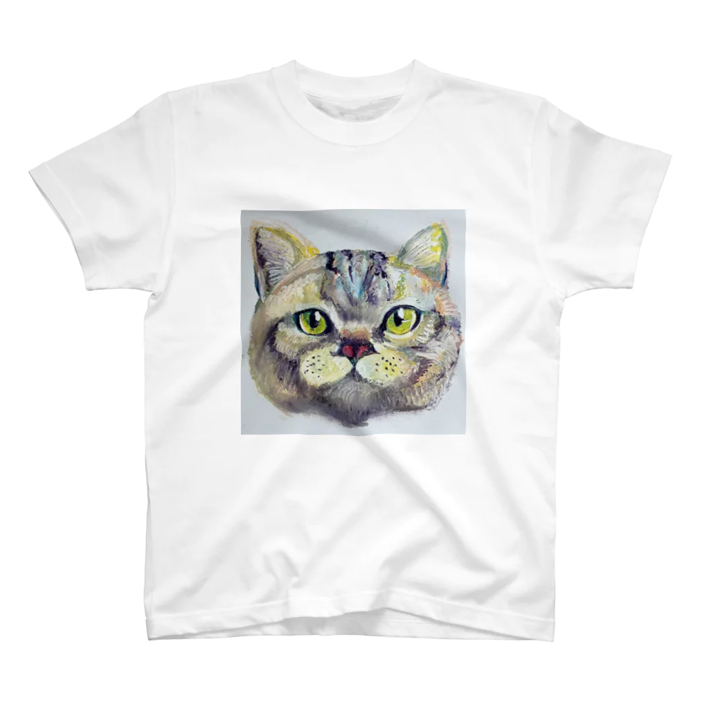 wak/oのくれよんねこ/愛されて育った猫 スタンダードTシャツ