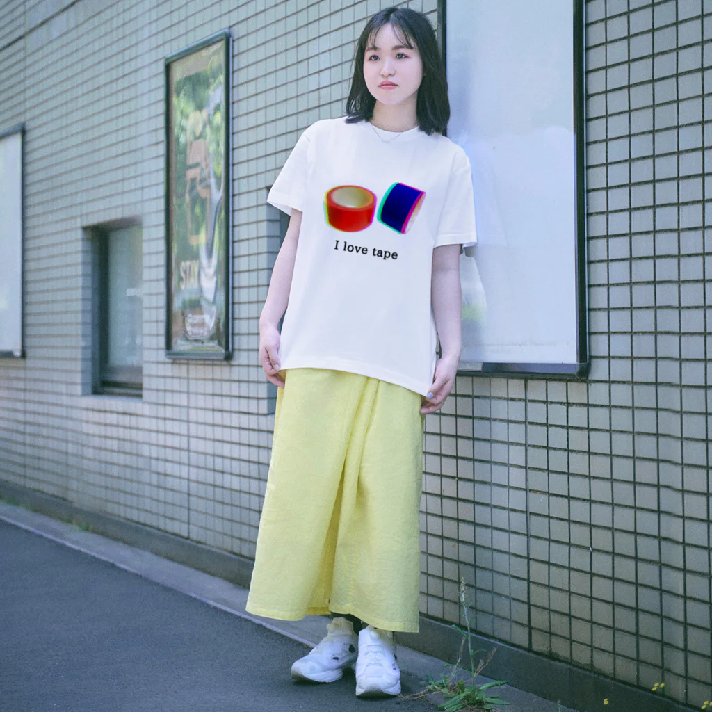 おしりぷりんぷりんのI love tape Regular Fit T-Shirt