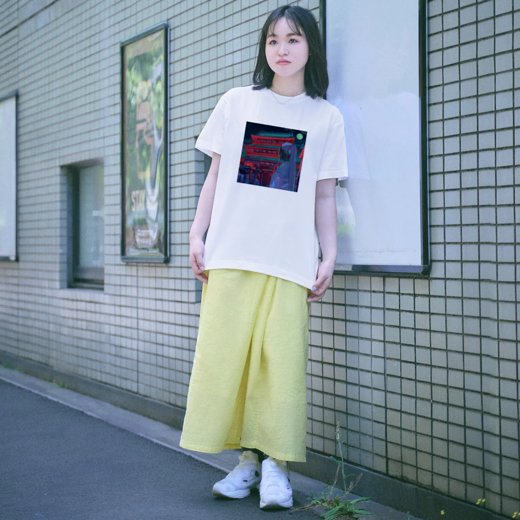 源氏サイバー絵巻の京都に揺らめく電脳幽霊 Regular Fit T-Shirt