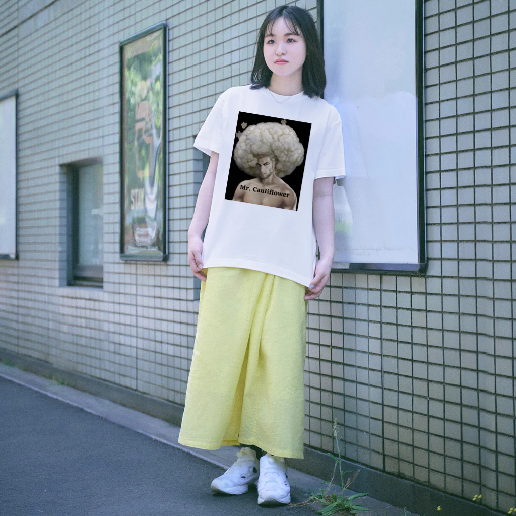 おやさい妖精さんの お店🌱のカリフラワー先生 （イラスト大） Regular Fit T-Shirt
