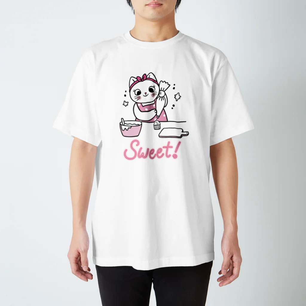 LoveAnimalの猫　お菓子づくり スタンダードTシャツ