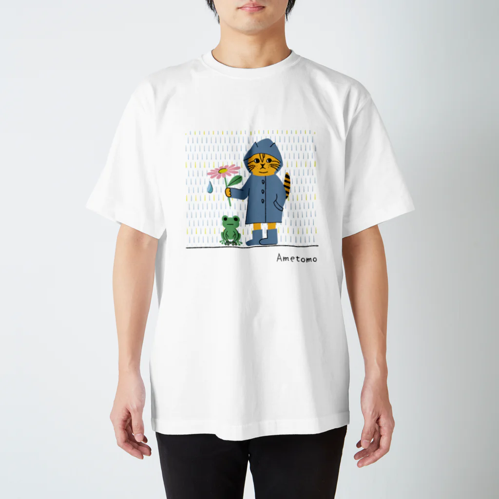 mapechiのトラネコしまお、雨友 スタンダードTシャツ