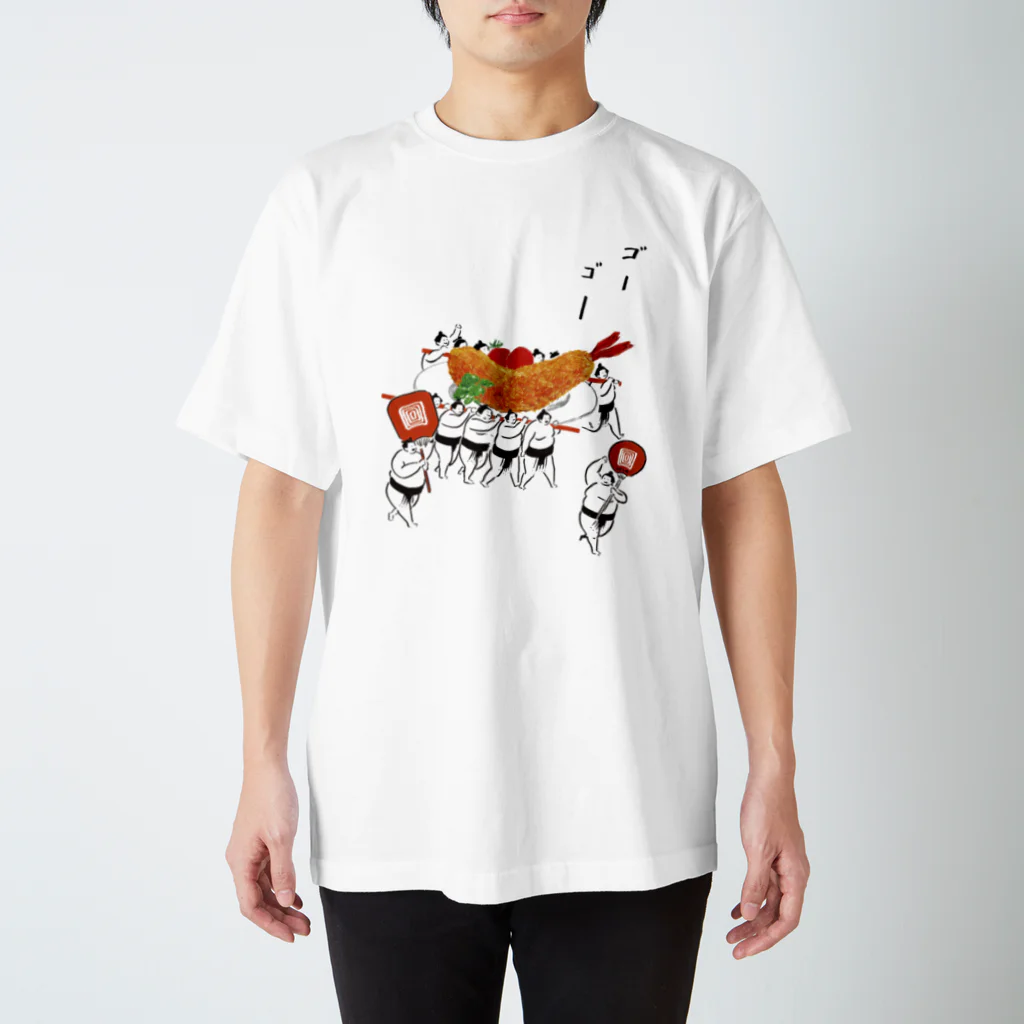 AnkoFuji_shopのエビフライ神輿 スタンダードTシャツ