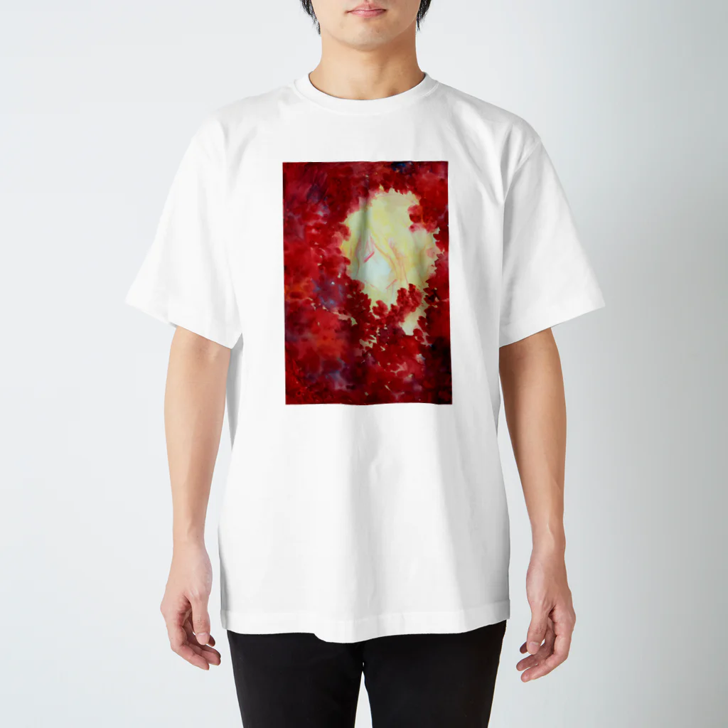 花葱和久の自己満足SHOPの赤花の檻 Regular Fit T-Shirt