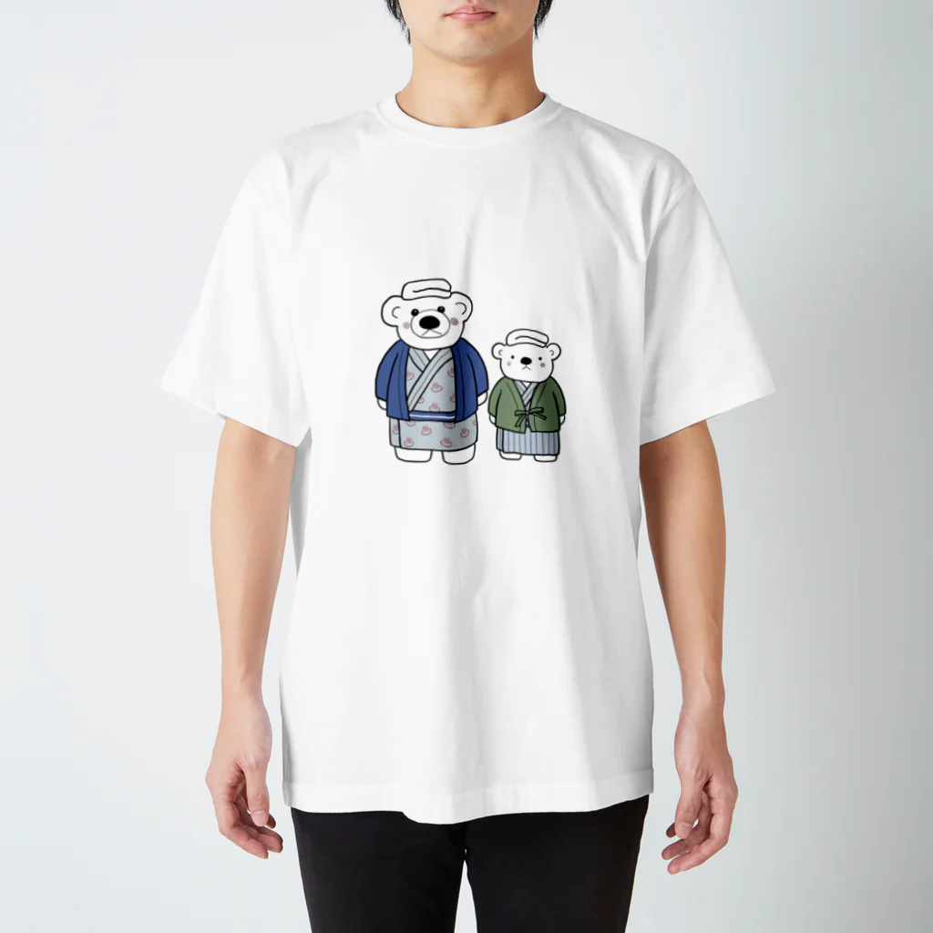 ひなたけ商店のCAPTAIN WHITE BEAR AND JUNIOR 浴衣Tシャツ スタンダードTシャツ