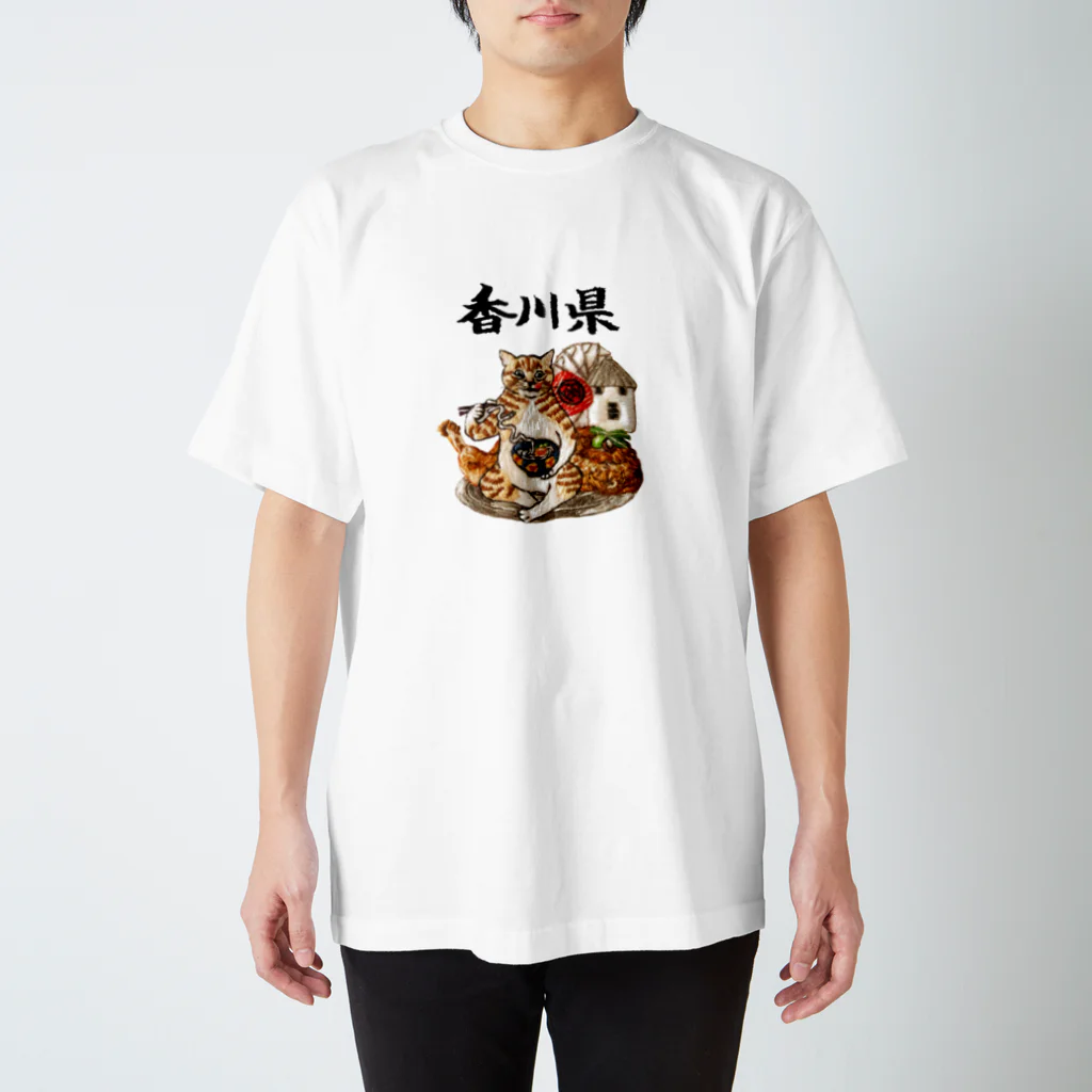 にゃん吉ドーナツのご当地猫_香川県 スタンダードTシャツ