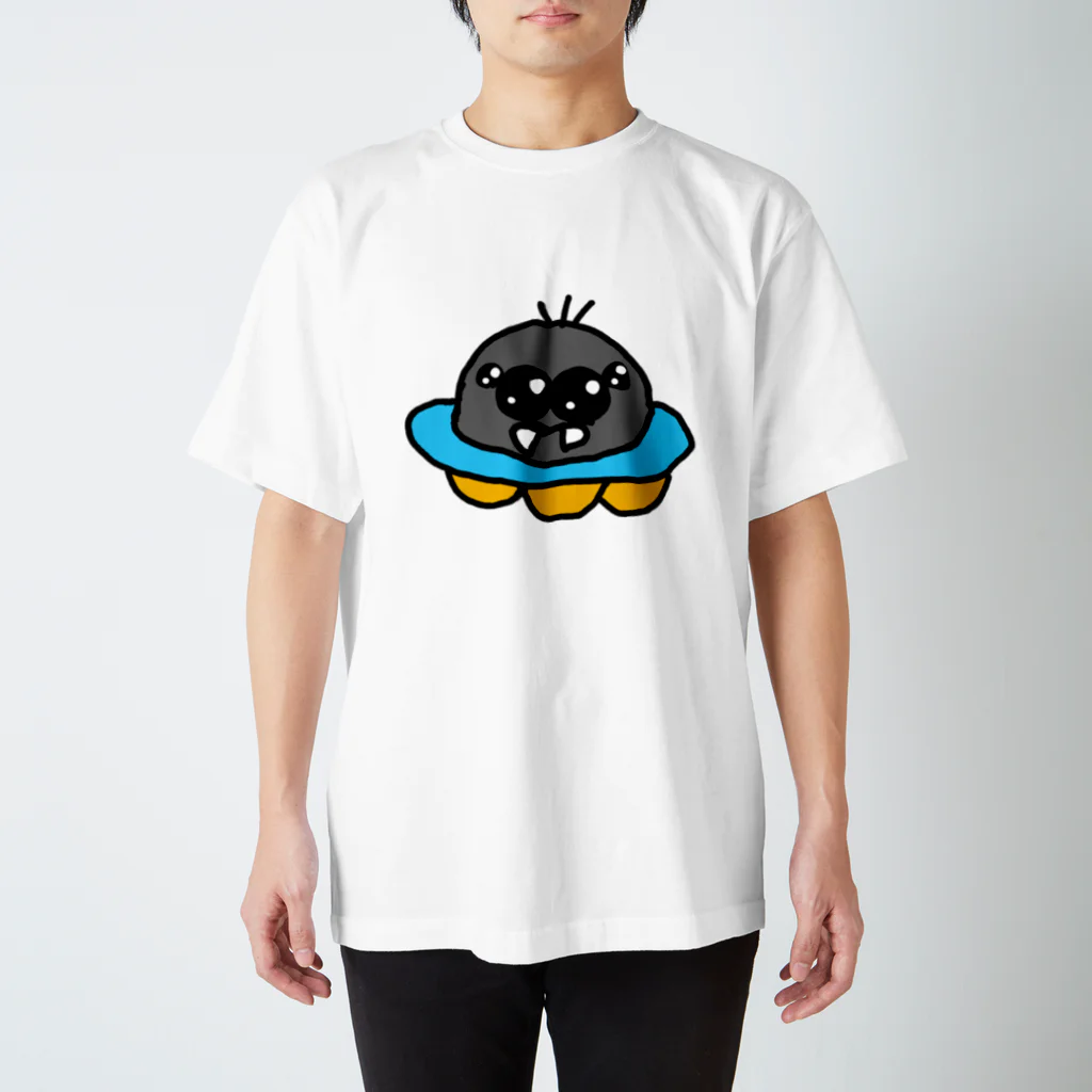 やさしいおにくの赤ちゃん蜘蛛UFO Regular Fit T-Shirt