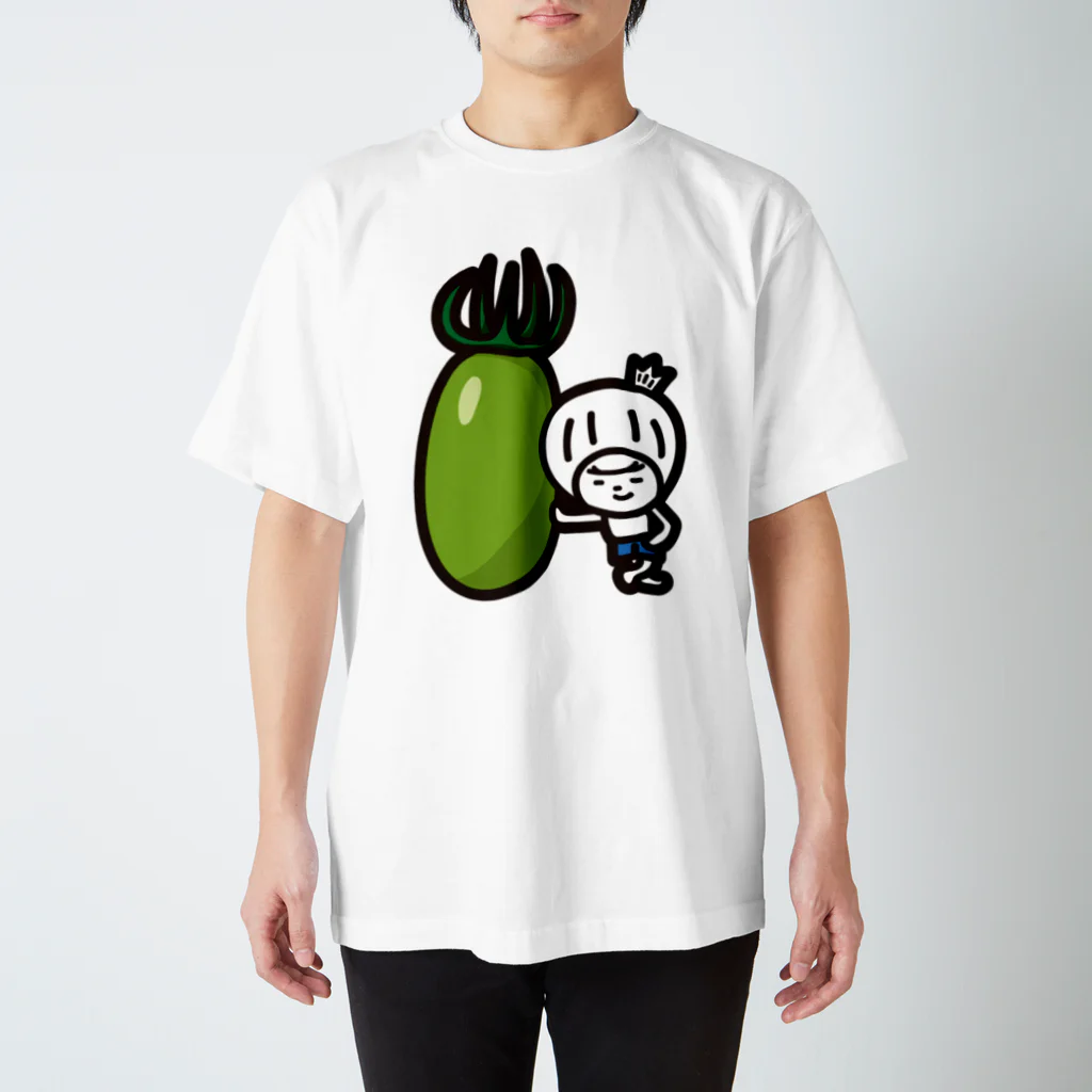 きくのらくがきのプラム形ミニトマト(ミドリ)ときく Regular Fit T-Shirt