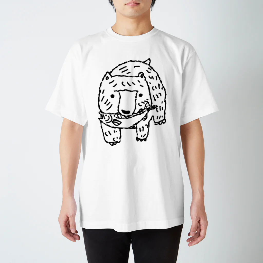 テクテクと。イラスト部のヒグマの子　「キムンカムイ君」1カラー スタンダードTシャツ