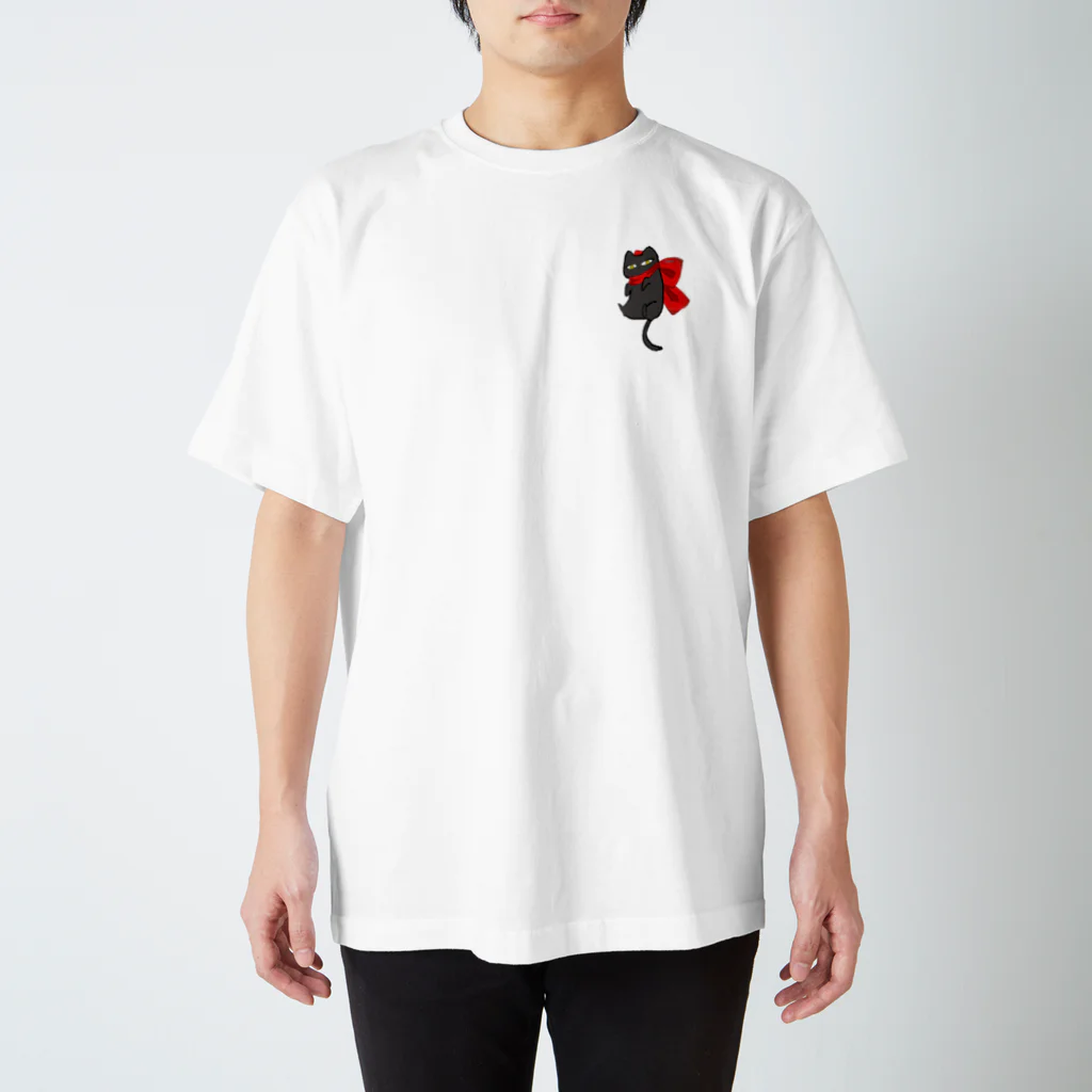 おまめのお猫(黒) Regular Fit T-Shirt