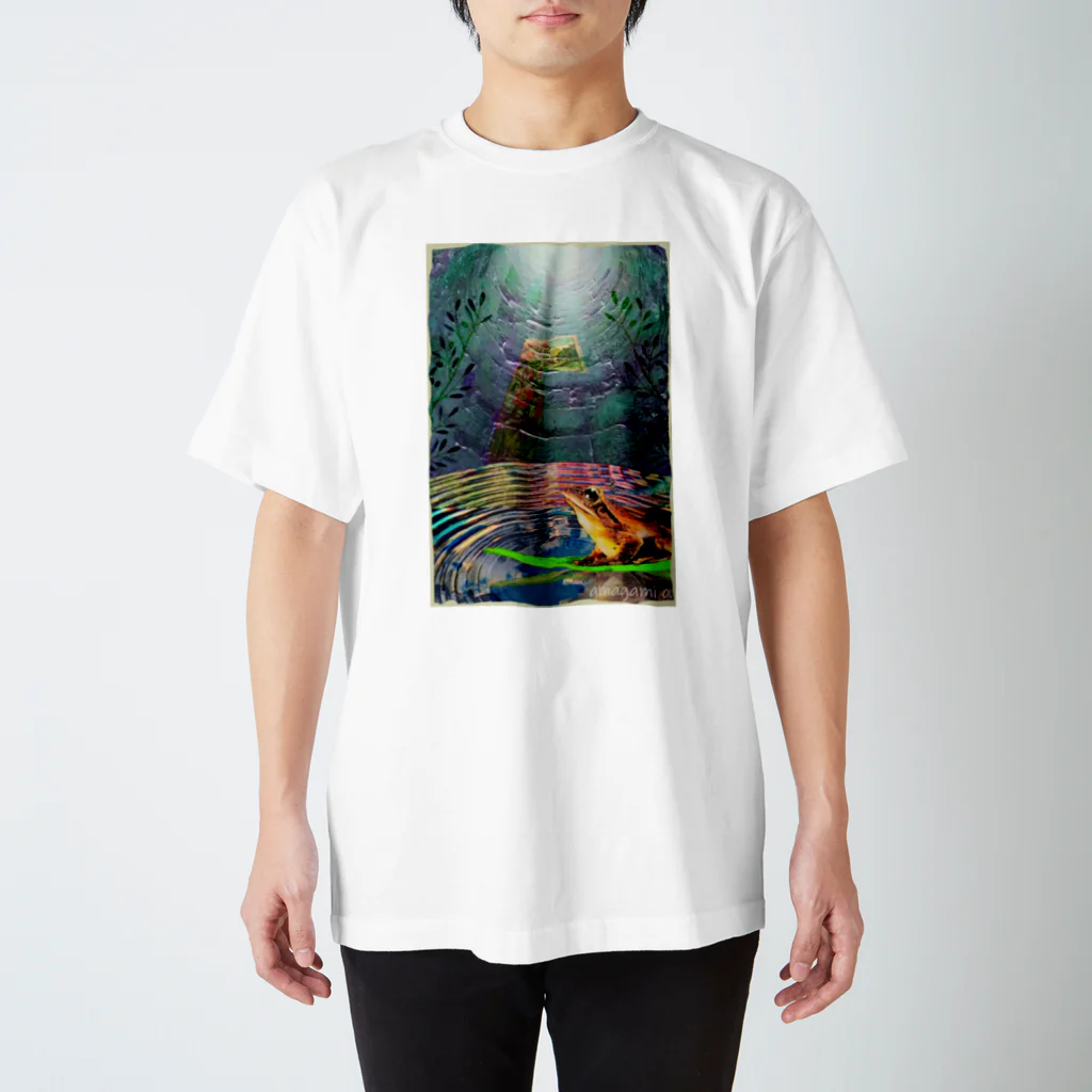 Laugh Rain LaboのFrog imagines the world. Regular Fit T-Shirt