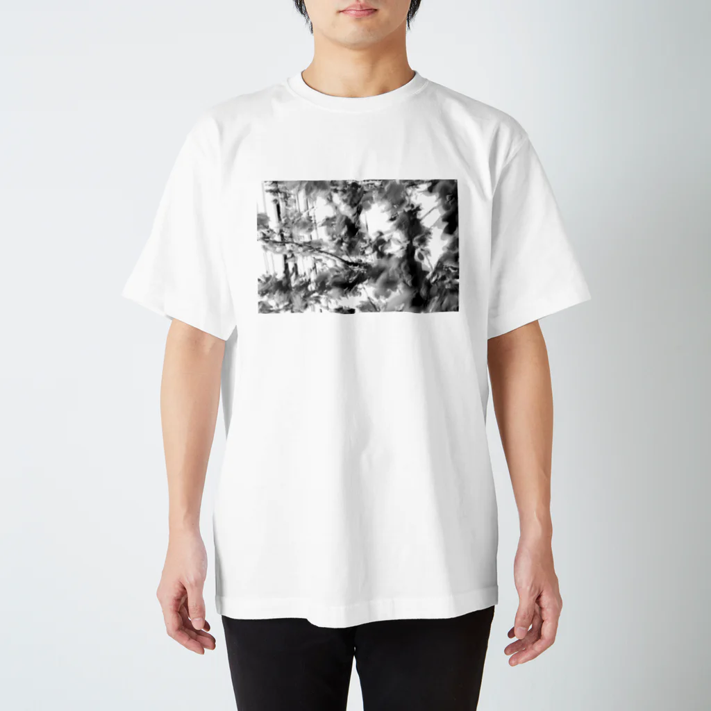 高野寛のSUZURIのabstract-mono スタンダードTシャツ