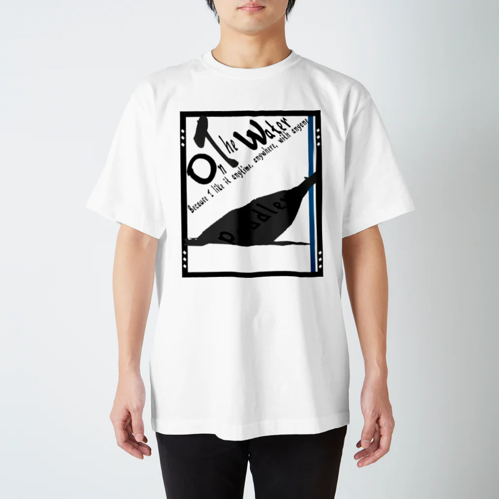 CK & outdoorマガジン店のON　THE　WATER２mono系青 Regular Fit T-Shirt