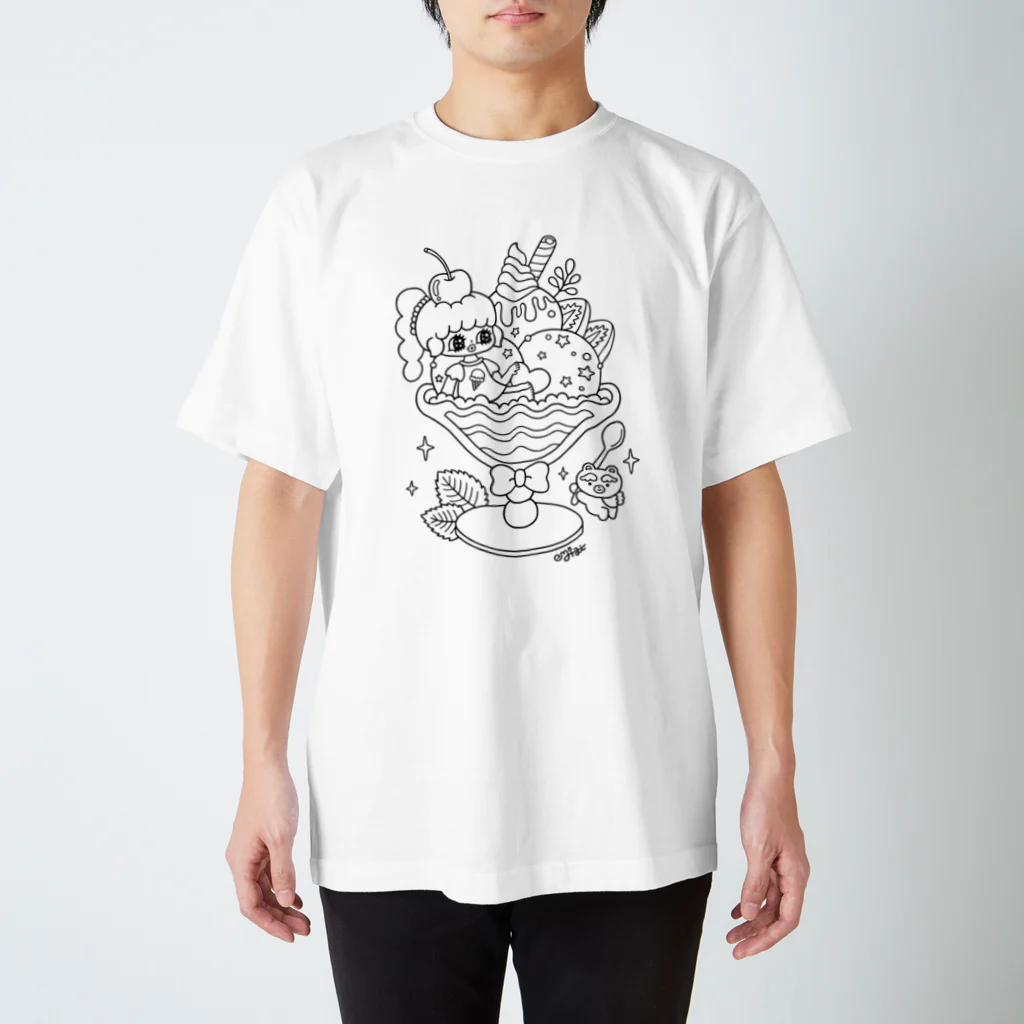 ミジワールドSUZURIショップのアイスクリーム スタンダードTシャツ