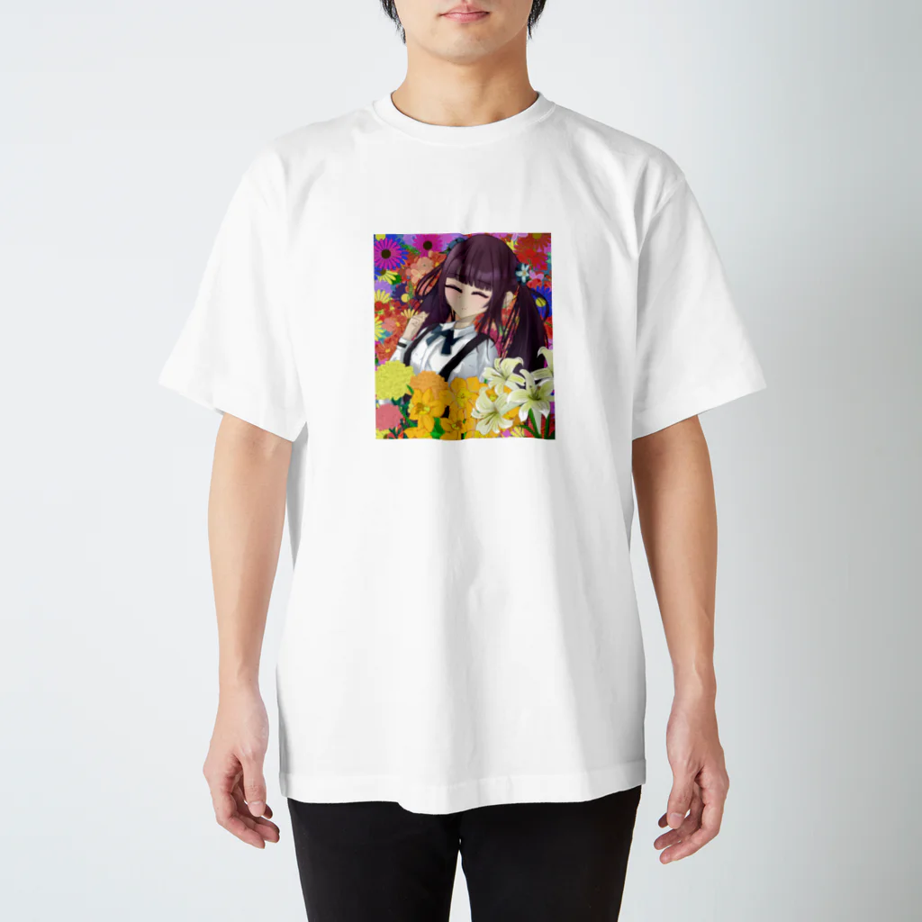 chicodeza by suzuriの花の女の子 Regular Fit T-Shirt