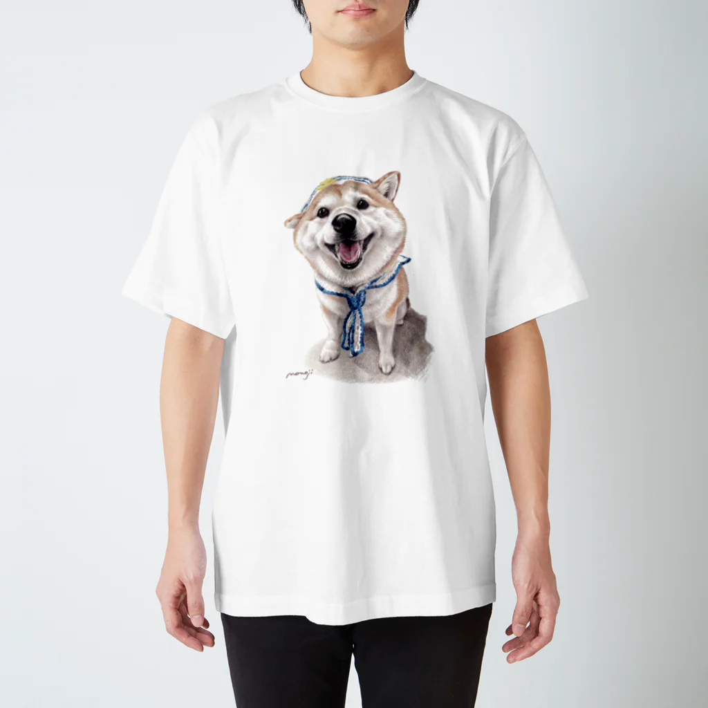 Momojiの犬画の柴犬18 スタンダードTシャツ